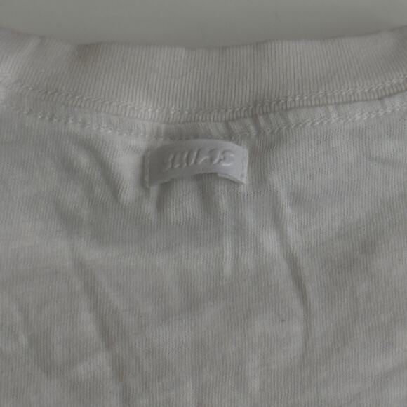 Skims Worn In Jersey Boxy Cropped T-Shirt Size Medium Snow Athleisure Gym Train - Picture 3 of 6